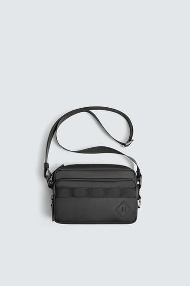 RUBBERISED CROSSBODY BAG - Black by Zara