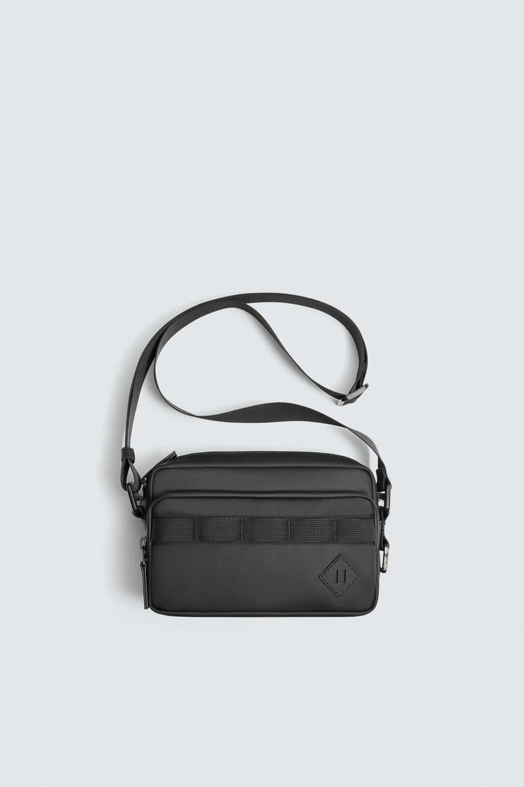 ZARA RUBBERISED CROSSBODY BAG