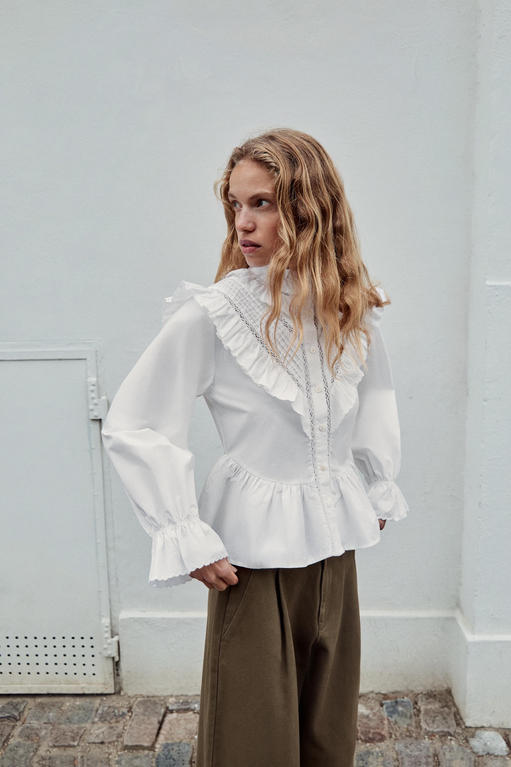 Zara ROMANTİK FIRFIRLI BLUZ görsel 4