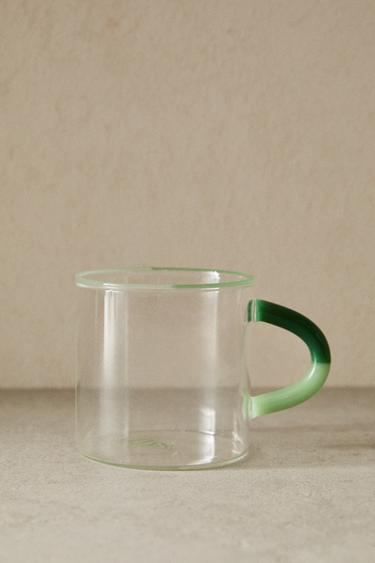 BOROSILICAAT MOK MET GEKLEURD OOR - Groen van Zara