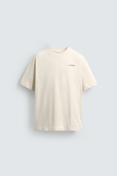 CONTRAST PRINT PATCH T-SHIRT - Beige by Zara