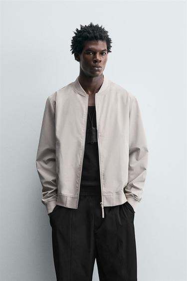 LIGHTWEIGHT BOMBER JACKET - Stone by Zara