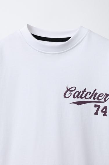 T-SHIRT JOGGING AVEC ÉTIQUETTE - Blanc de Zara - Image 2