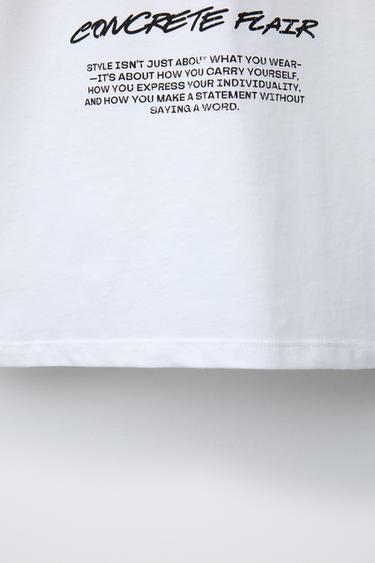 T-SHIRT IMPRIMÉ GRAFFITI - Blanc de Zara - Image 3
