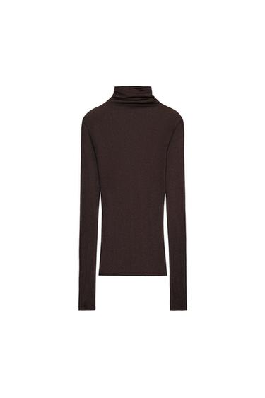 CAMISETA ALGODÓN SUPIMA® - Marrón de Zara