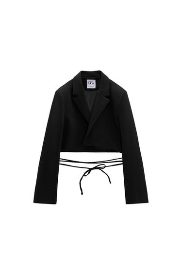 TIED CROPPED BLAZER