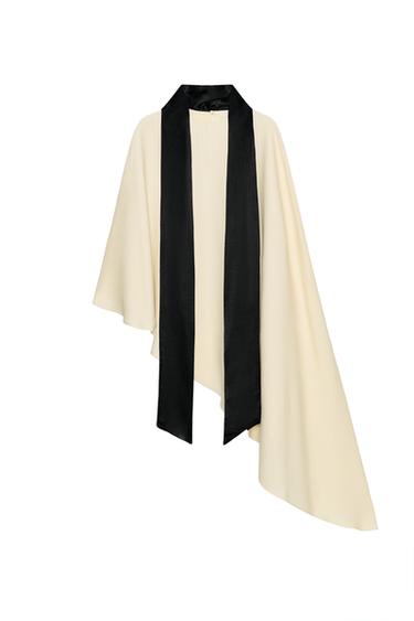 Zara ZW COLLECTION ASYMMETRIC SCARF BLOUSE - Yellow