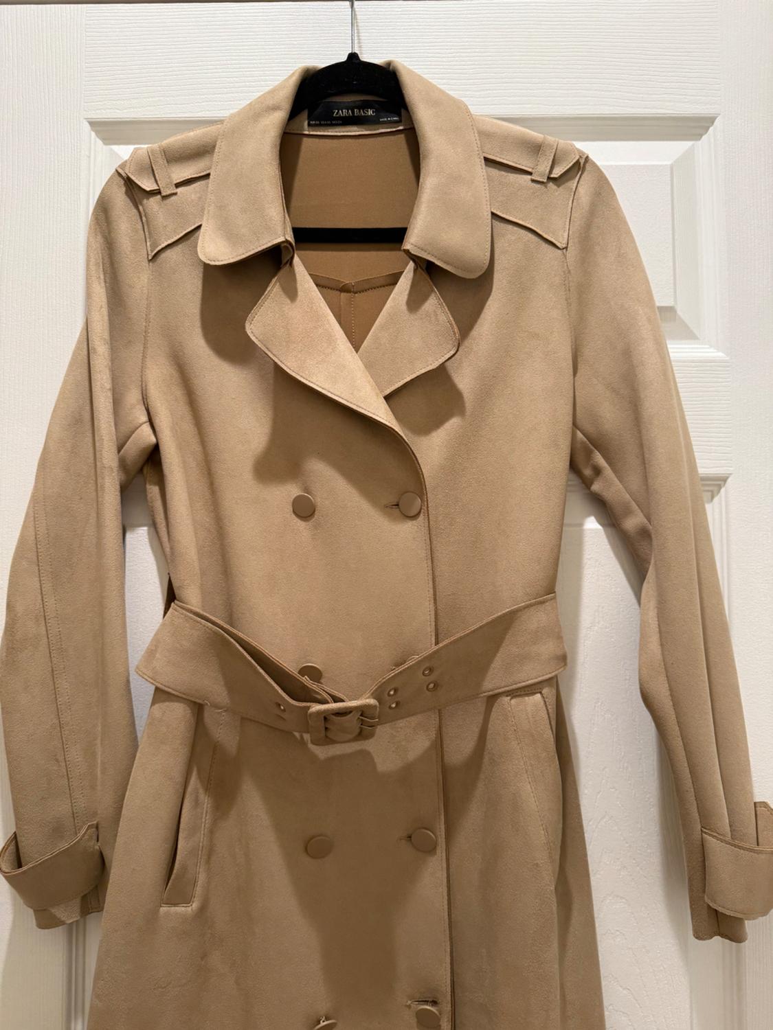 FAUX SUEDE TRENCH COAT - Image 2