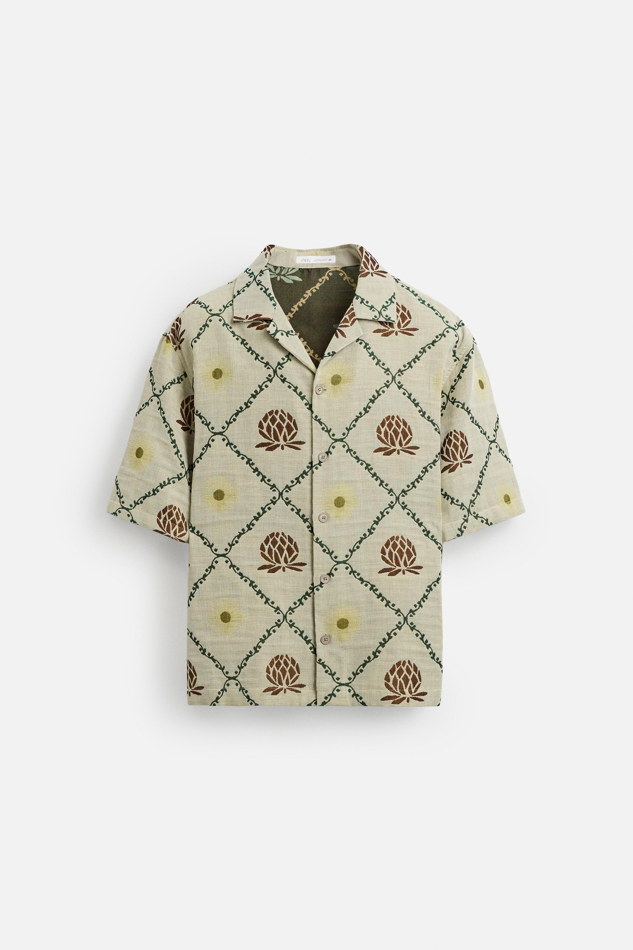 国内発送★ZARA★菱形*ジャカードシャツ 菱形ジャカードシャツ - マルチカラ― | ZARA Japan / 日本