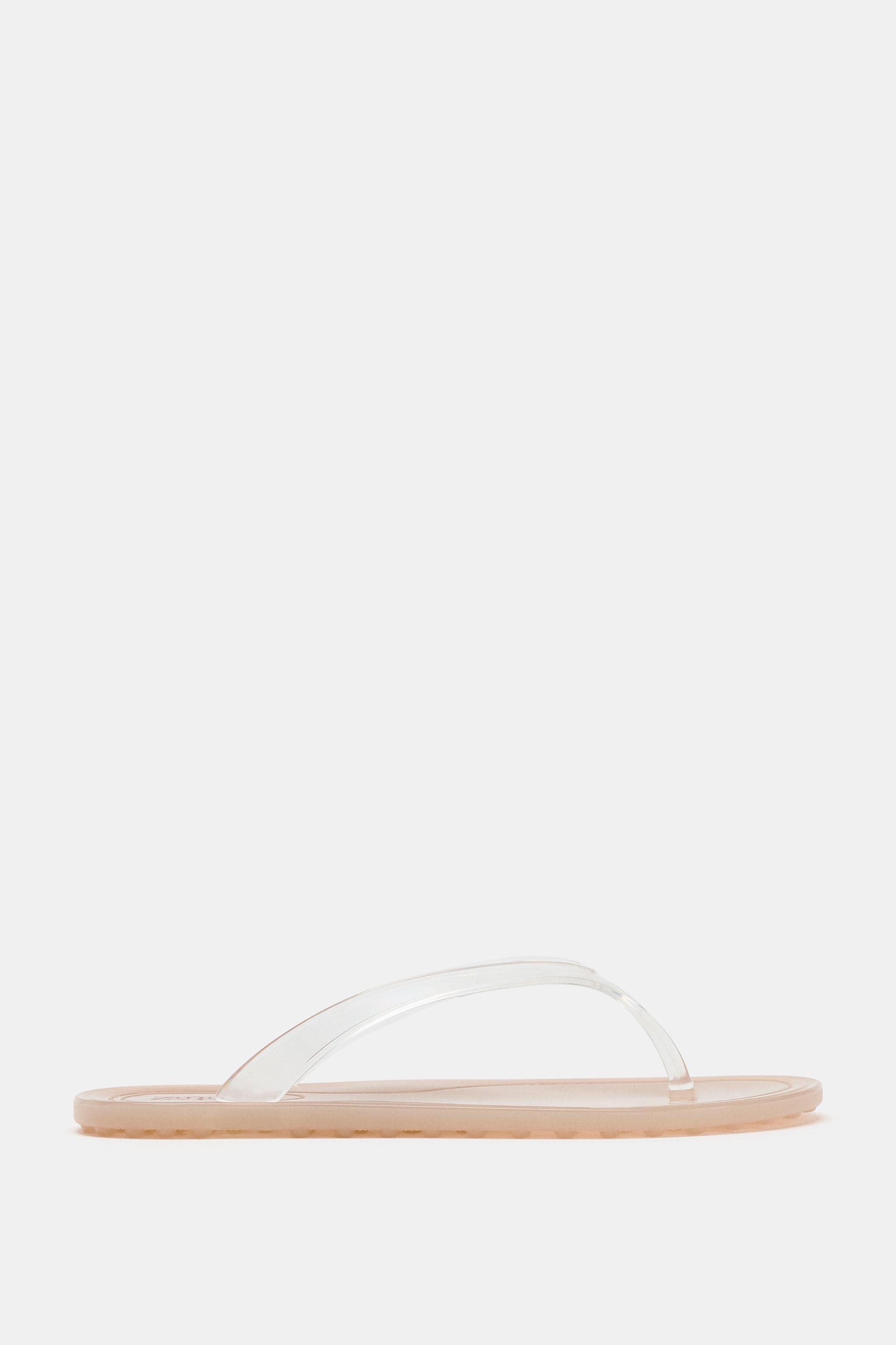Женские сандалии Zara VINYL SLIDE SANDALS — фото 3