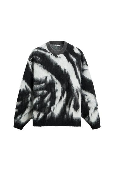 BRUSHED JACQUARD SWEATER