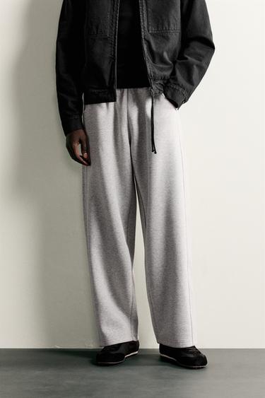 Zara RELAXED FIT JOGGING PANTS - Gray marl