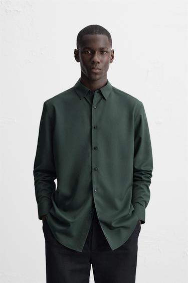 ACTIVE SHIRT - Bottle green by Zara