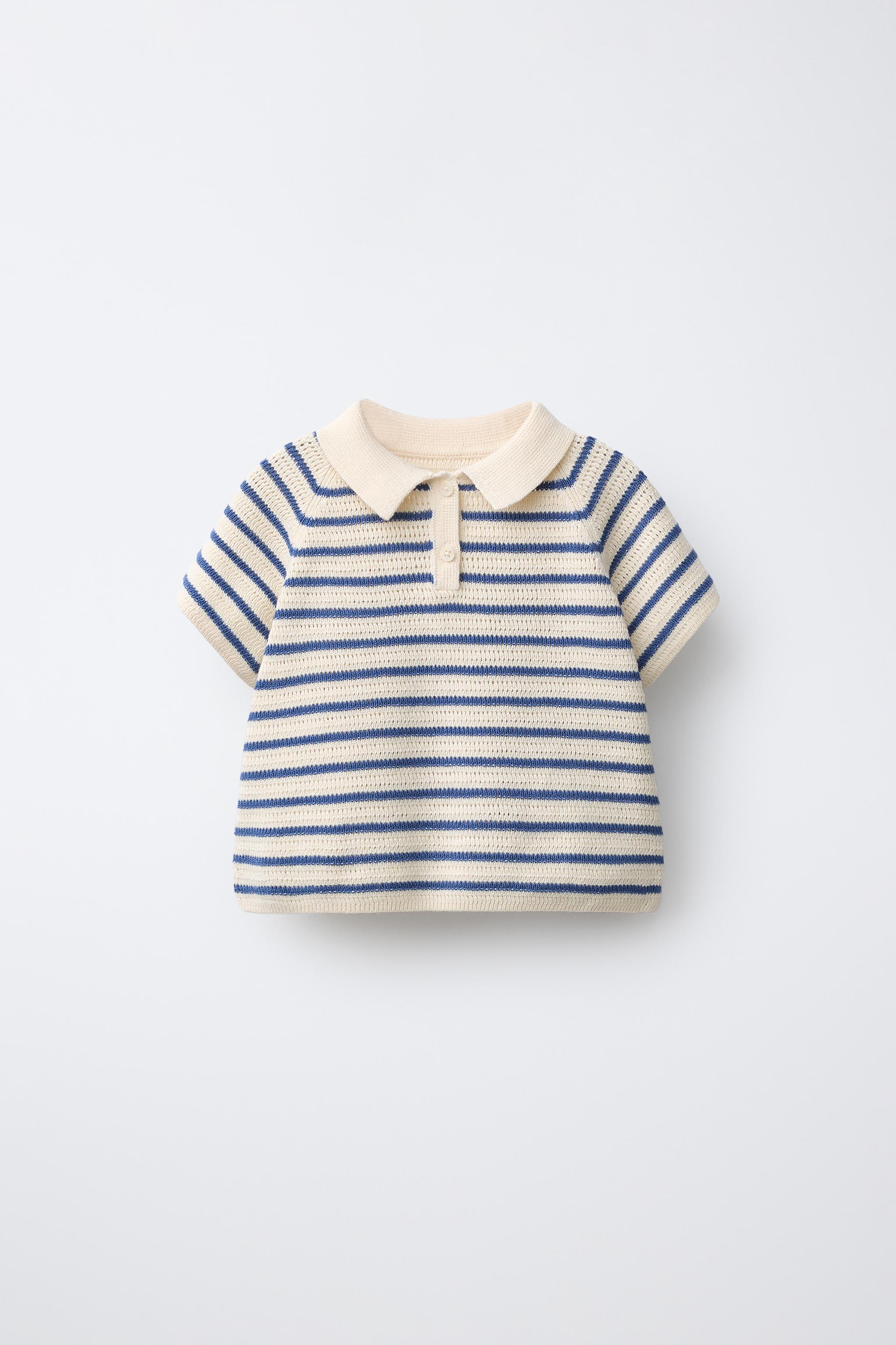 POLO EN MAILLE À RAYURES