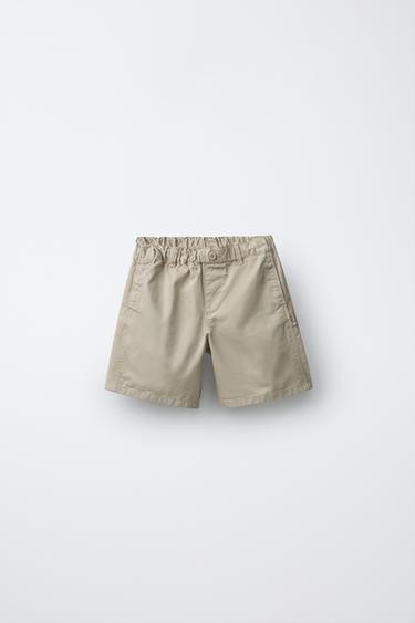 Zara CHINO SHORTS - Light beige