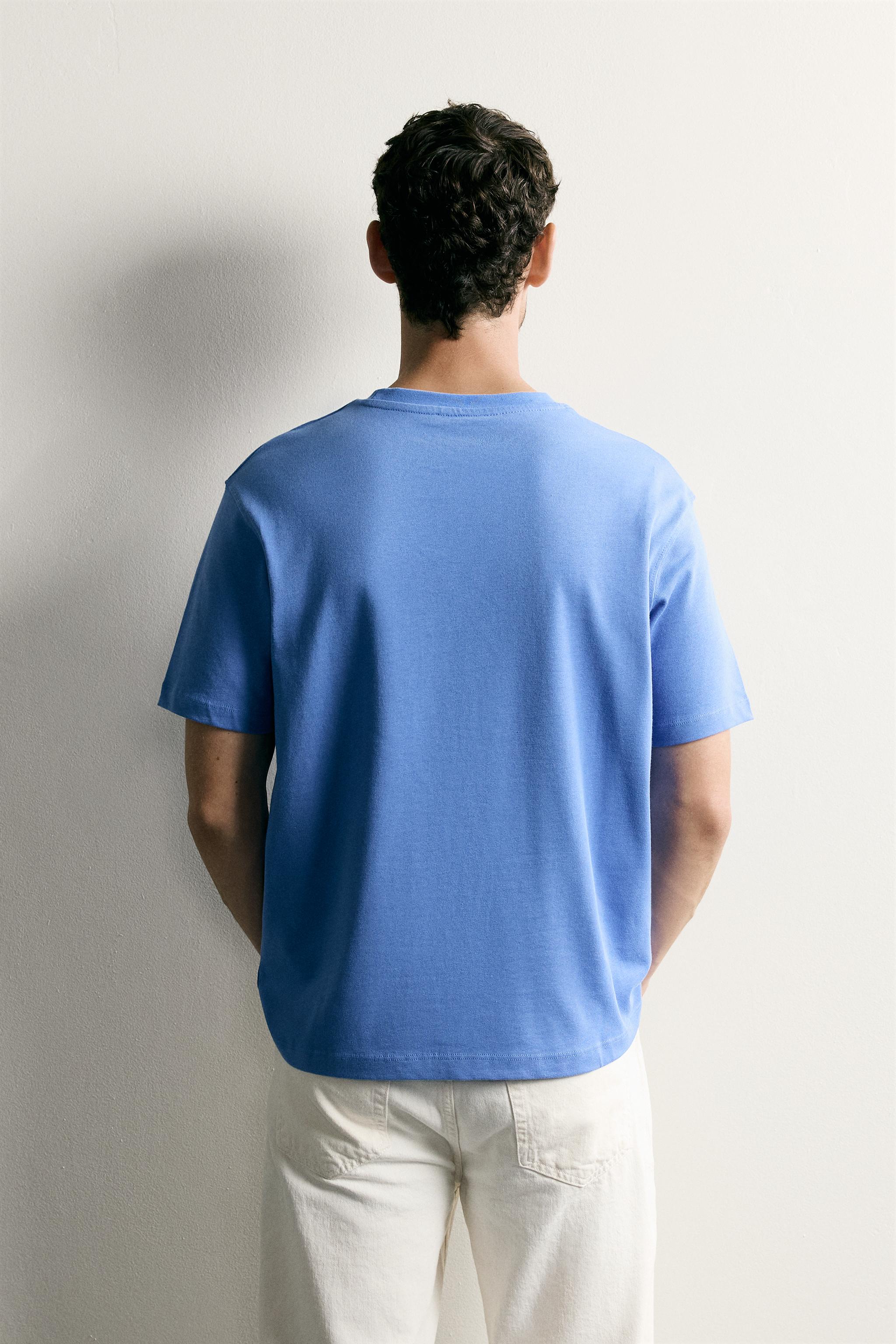 Мужские футболки Zara RELAXED FIT PRINTED T-SHIRT — фото 3