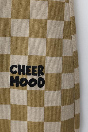 SALOPETTE LONGUE À DAMIER - Beige clair de Zara - Image 3