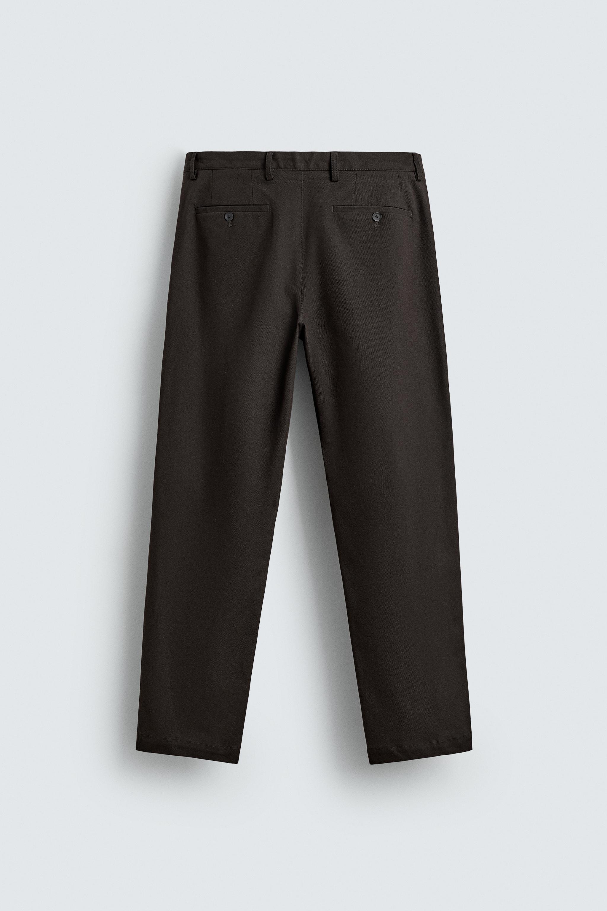 PLEATED TEXTURED PANTS