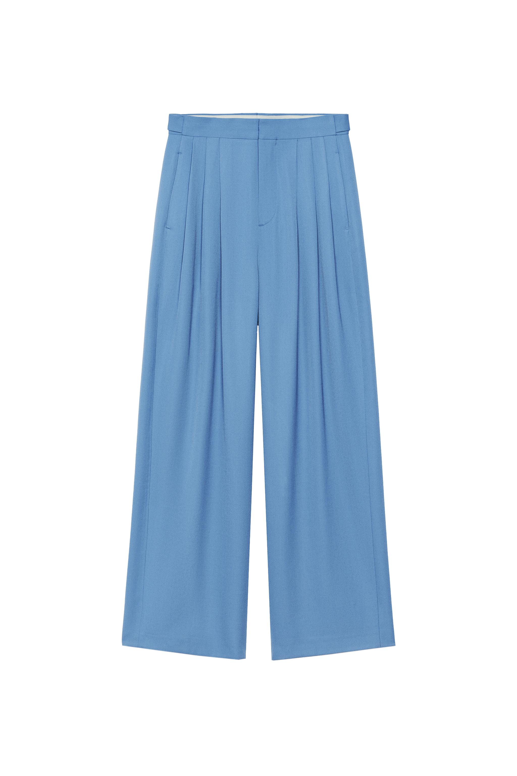 PANTALON COSTUME COUPE DÉCONTRACTÉE À PLIS
