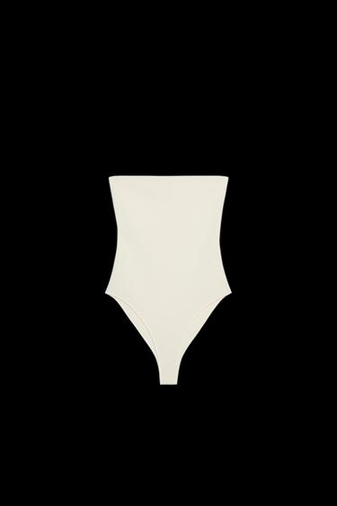 BODY BANDEAU STRETCH - Blanco roto de Zara - Imagen 0