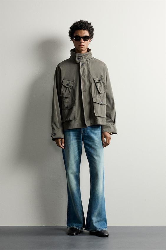 CAZADORA LIGERA BOLSILLOS - Gris de Zara - Imagen 0