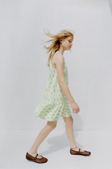 კაბა პრინტით - Zara-ს Green