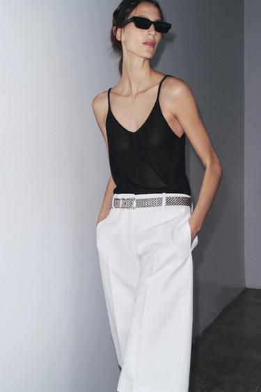 TOP PUNTO TIRANTES - Negro de Zara