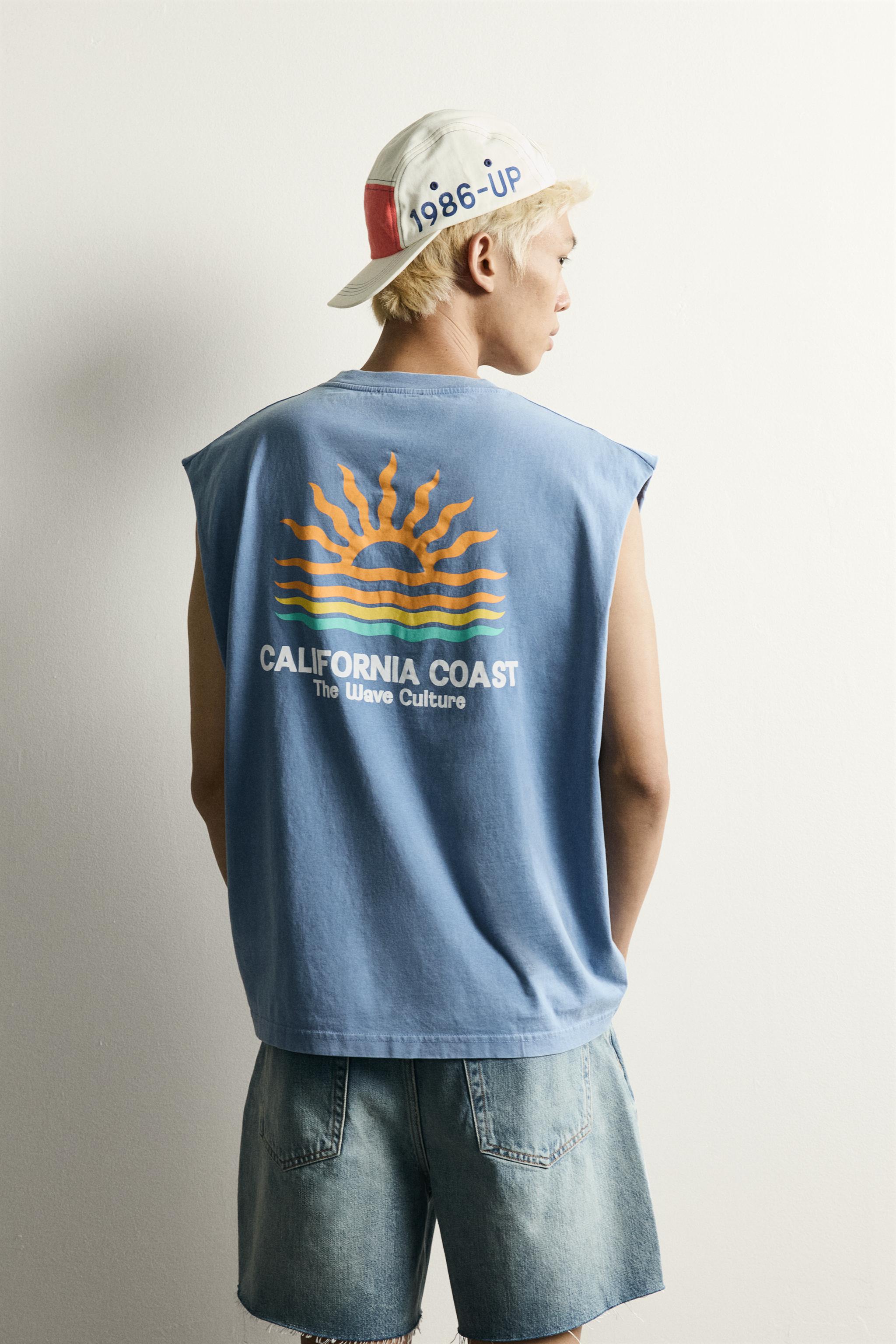 RELAXED FIT CALIFORNIA PRINT TANK TOP