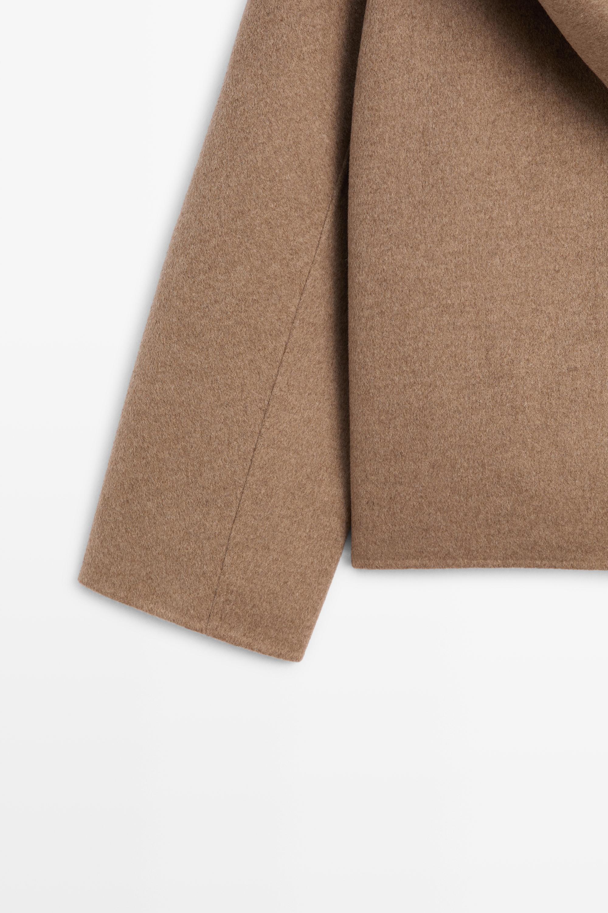 Short coat with scarf detail