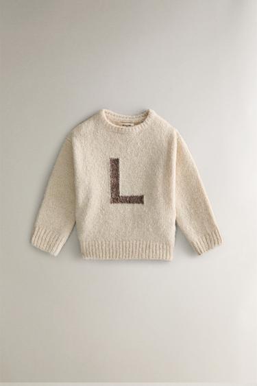 TRUI MET LETTER L KIDS - Gebroken wit van Zara - Afbeelding 0