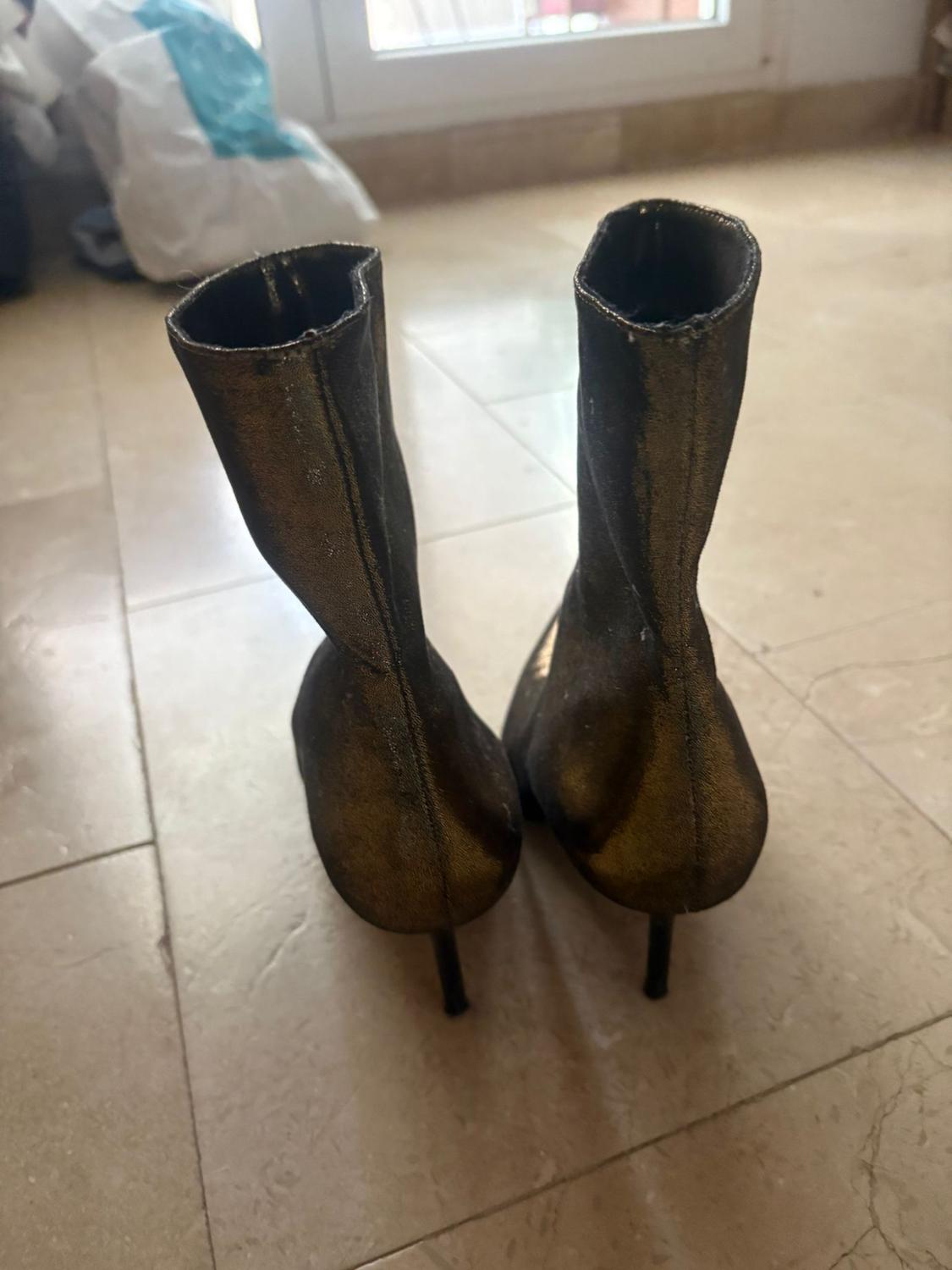 STILETTO HEEL METALLIC ANKLE BOOTS - Image 8