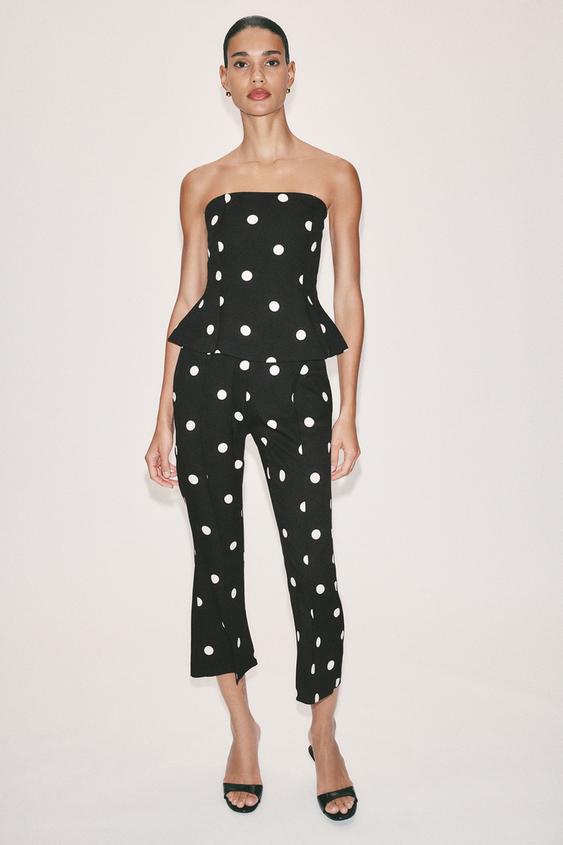 MONO PALABRA DE HONOR LUNARES - Negro / Blanco de Zara - Imagen 0