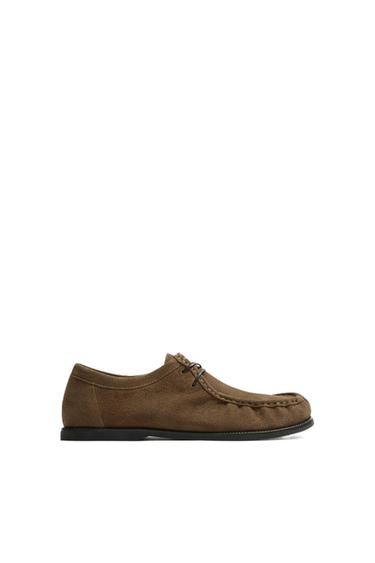 Zara LIMITED EDITION LEATHER SHOES - Brown