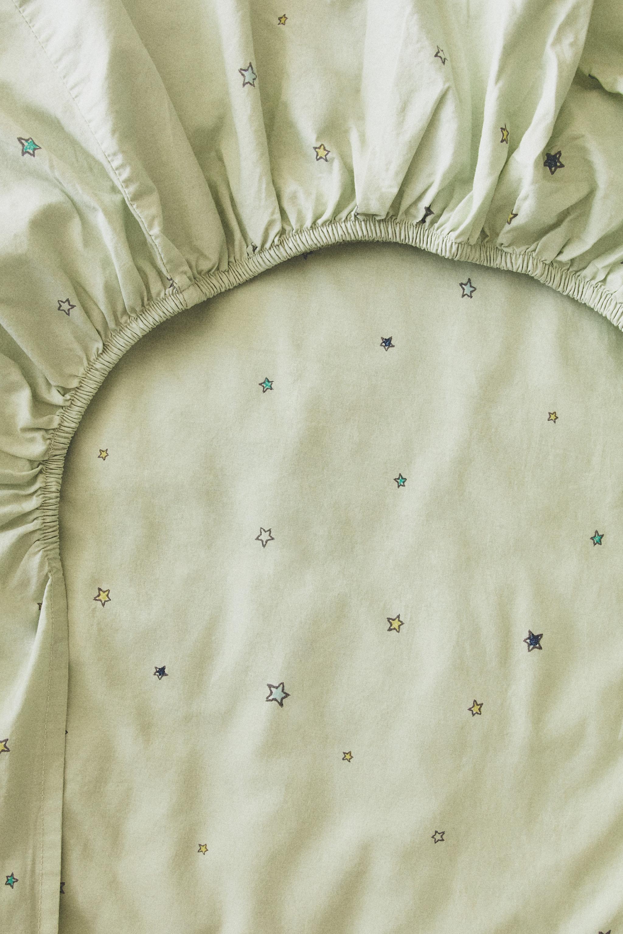 Zara KIDS' COTTON STAR PRINT FITTED SHEET — фото 5