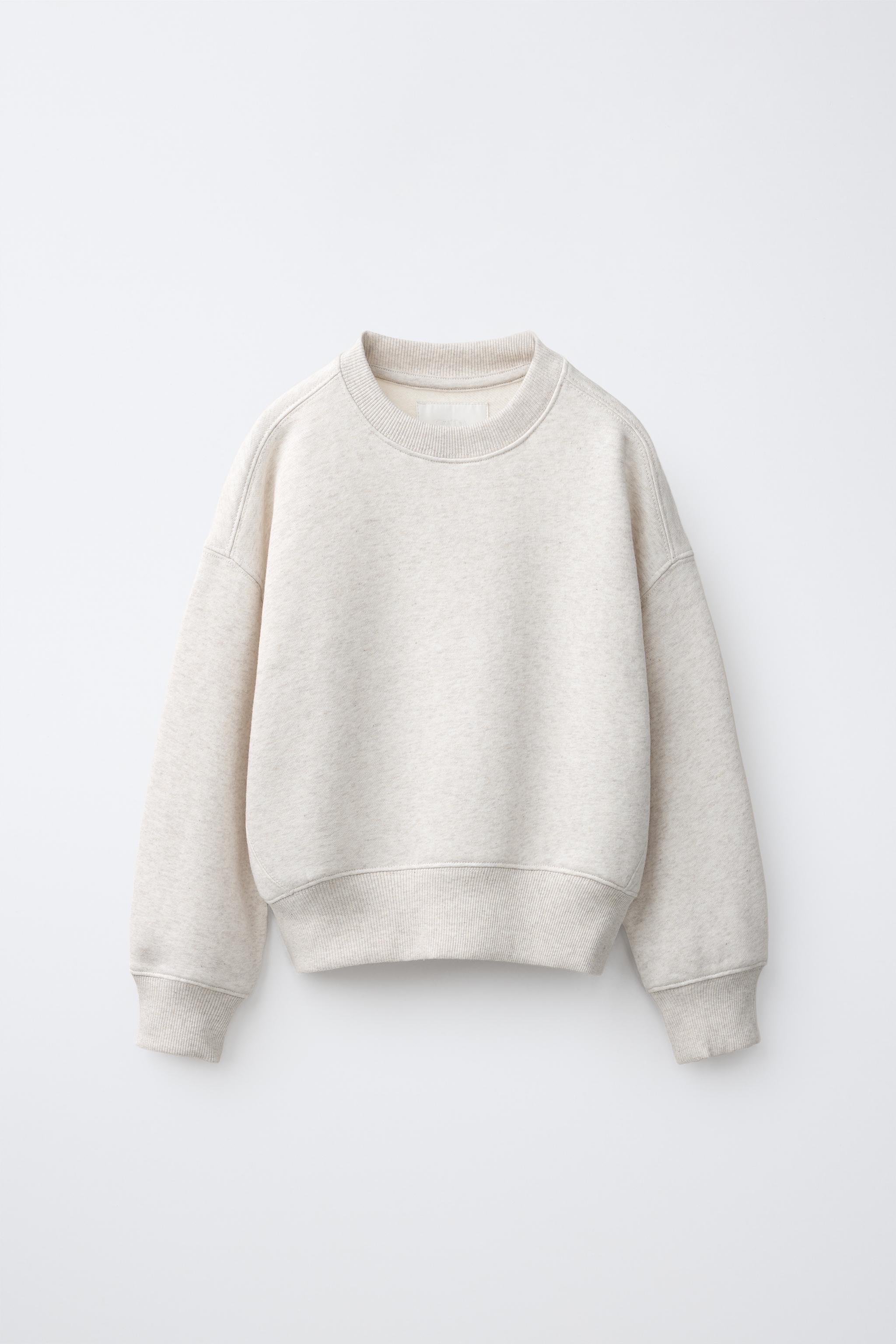 PLAIN JOGGING SWEATSHIRT — Sand / Marl