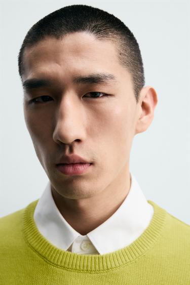 PULL LÉGER EN COTON - Citron vert de Zara - Image 5