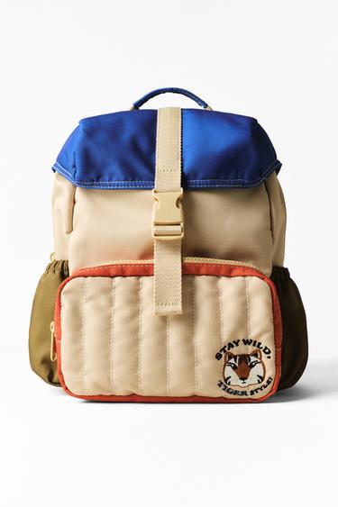 Zara TIGER BACKPACK - Camel Brown