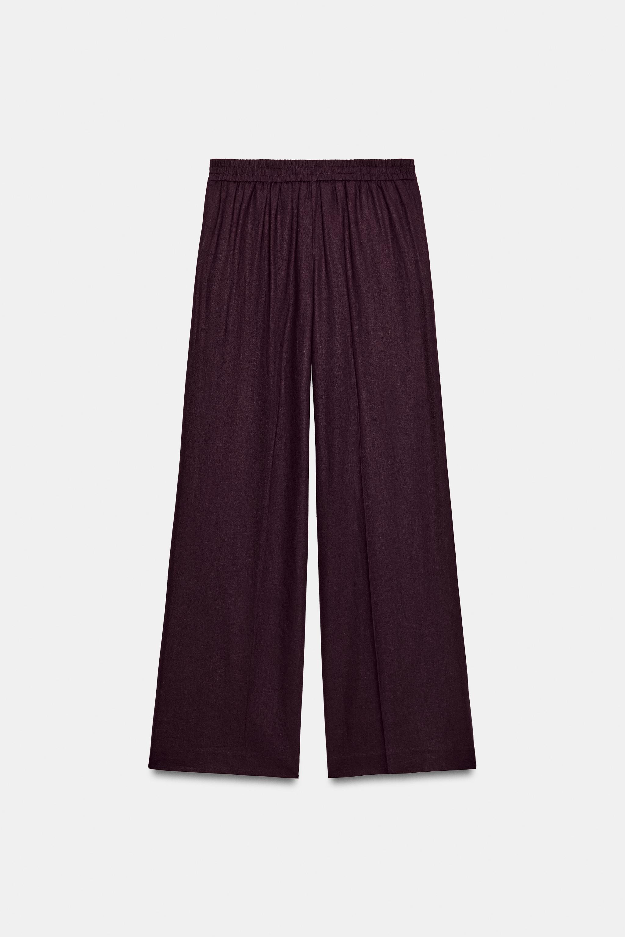 STRAIGHT LEG LINEN PANTS
