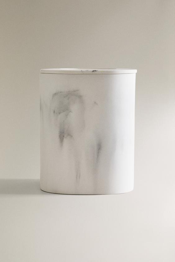 MARBLE-EFFECT BATHROOM TRASH CAN - Gray | ZARA Canada