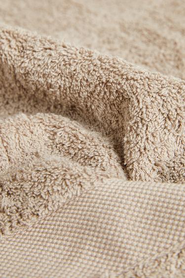 Zara PREMIUM COTTON BATH TOWEL - Dark beige