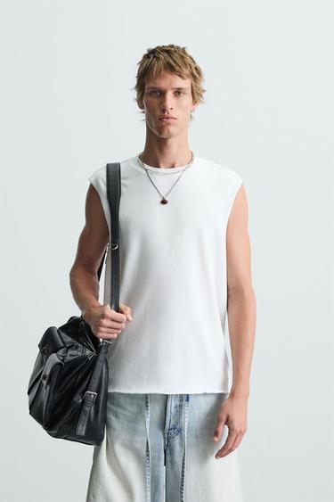 IRREGULAR KNIT TANK TOP - White by Zara