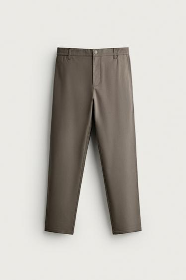 COMFORT SLIM FIT TROUSERS - Brown / Taupe by Zara