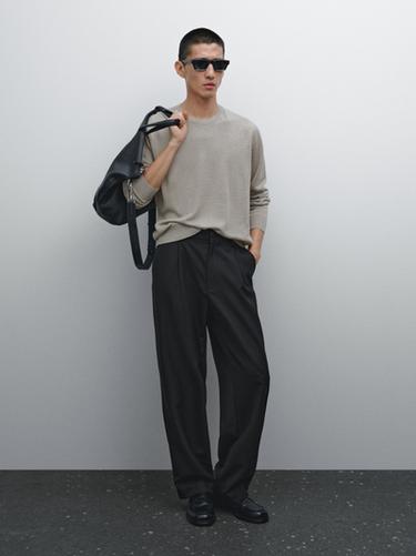 Zara Lightweight 100% linen knit sweater - GREENISH - Image 0