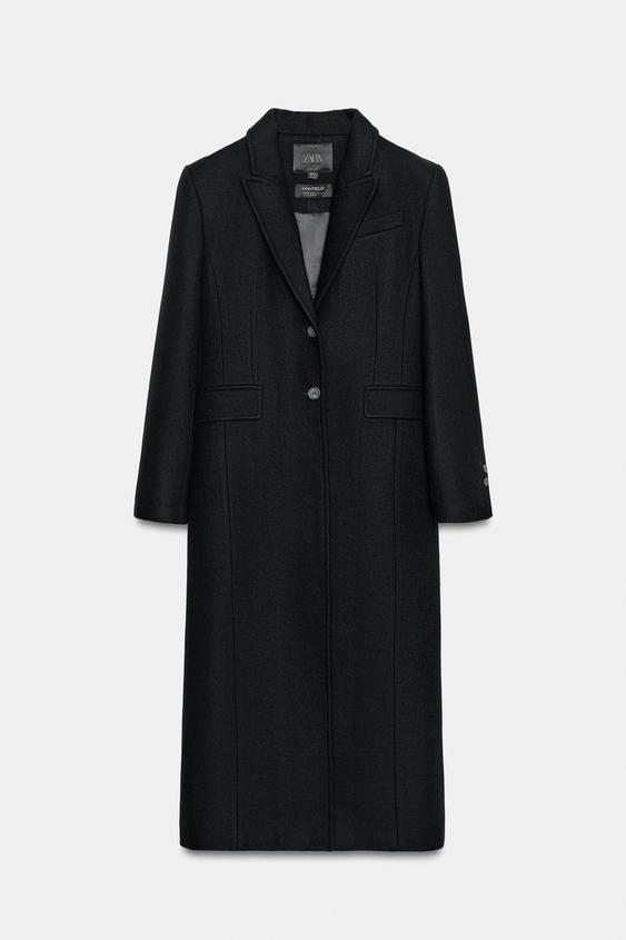 ZW COLLECTION FITTED COAT - Black by Zara - Image 0
