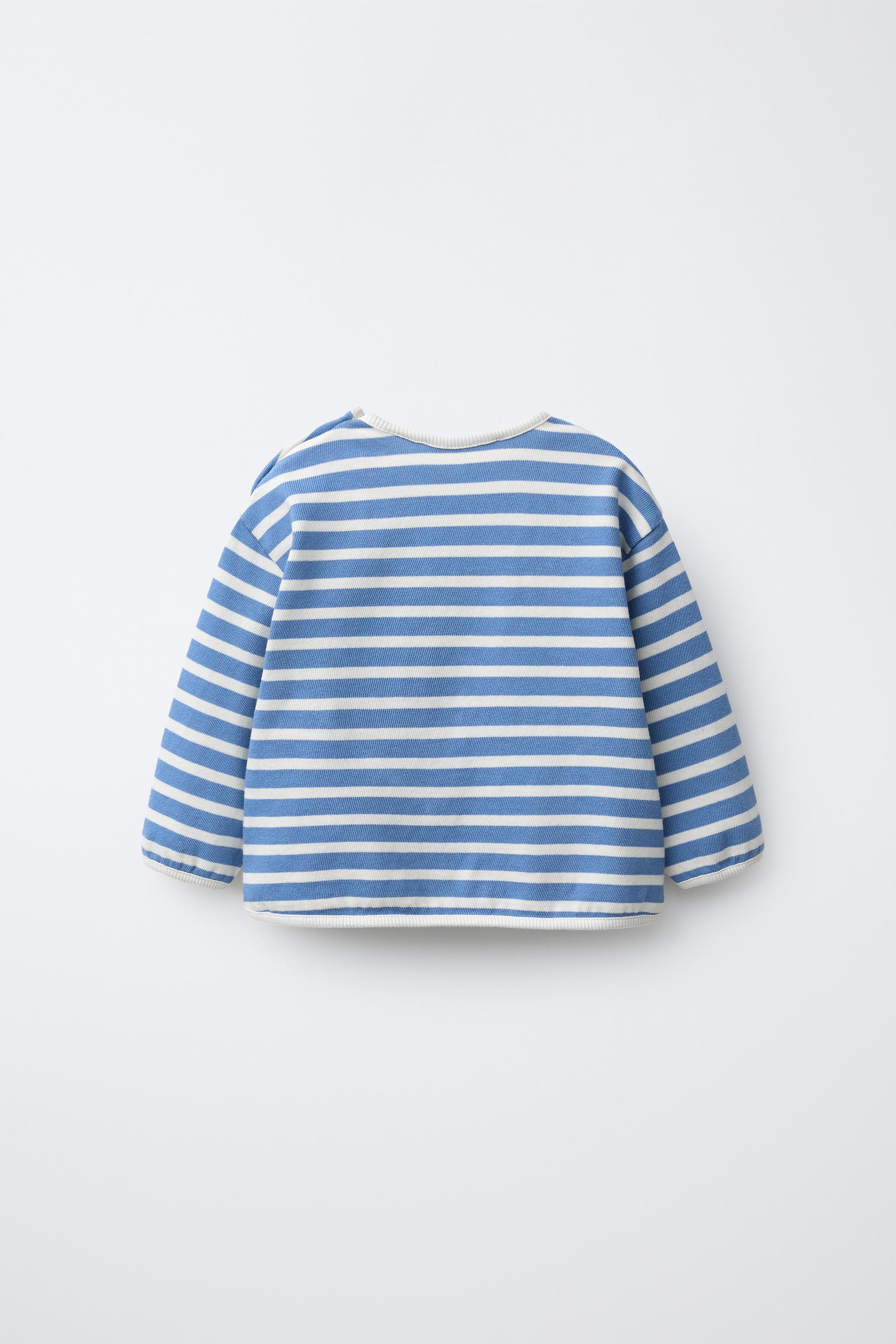 STRIPED RIB T-SHIRT