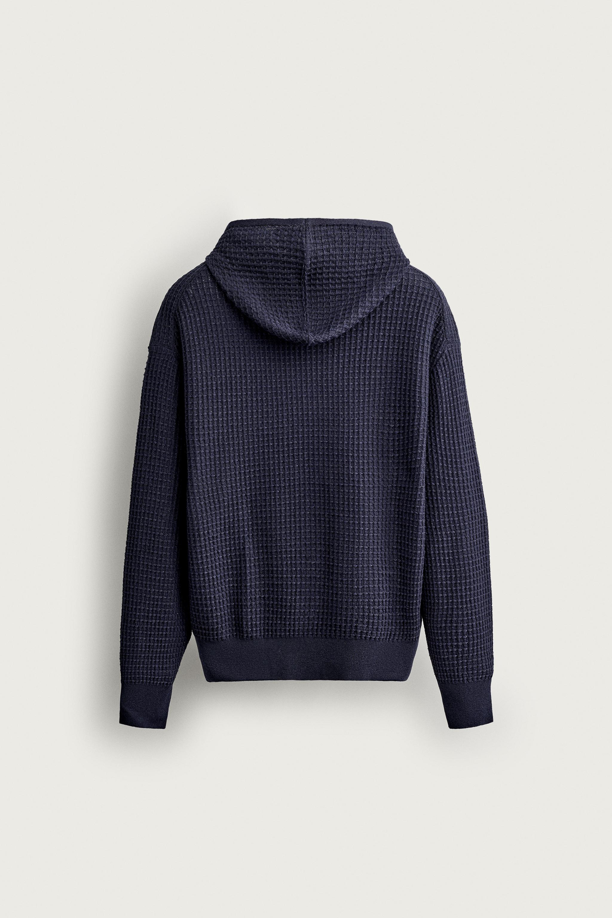 Мужские худи Zara WAFFLE TEXTURE — фото 8