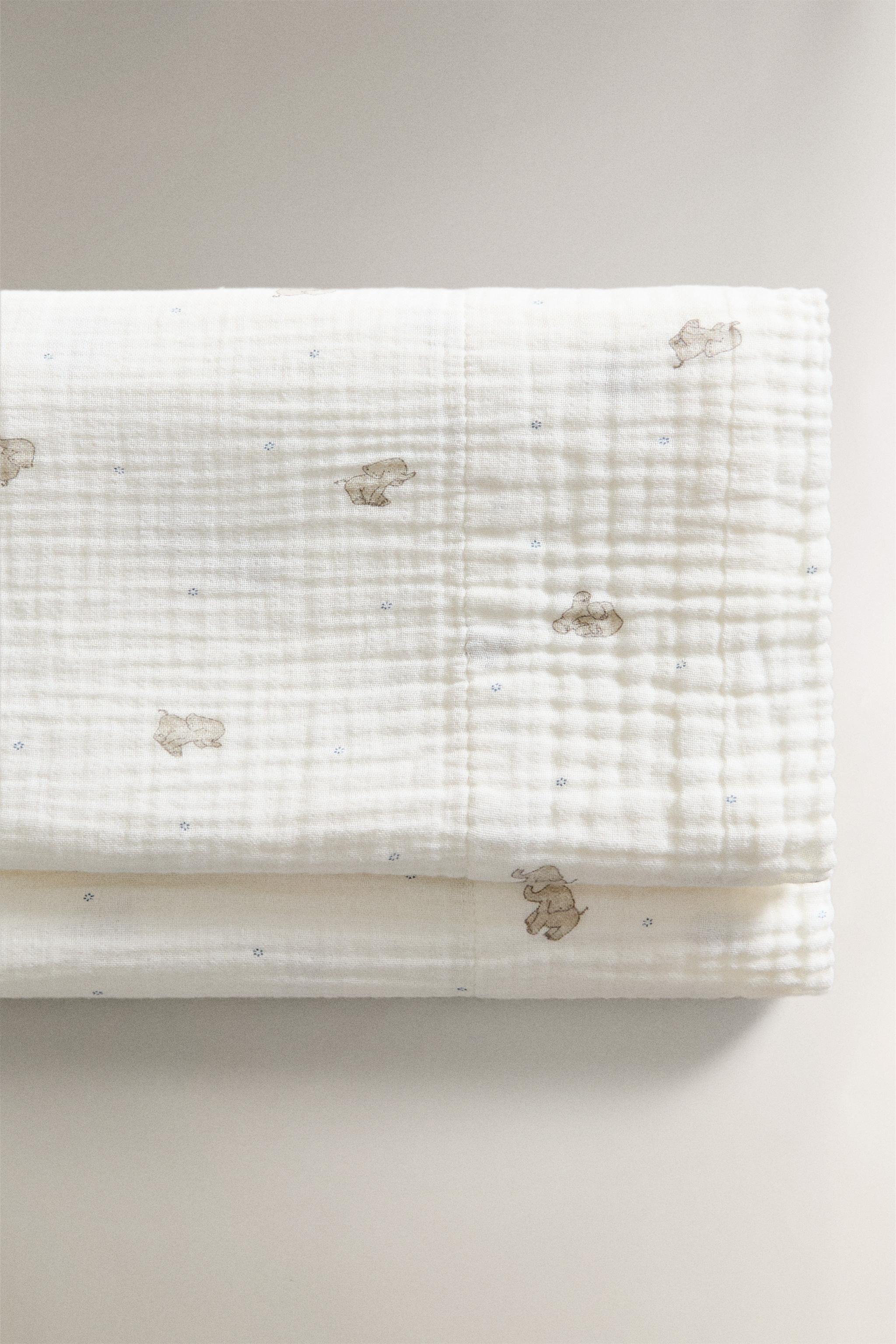 DRAP PLAT ENFANT GAZE ÉLÉPHANT