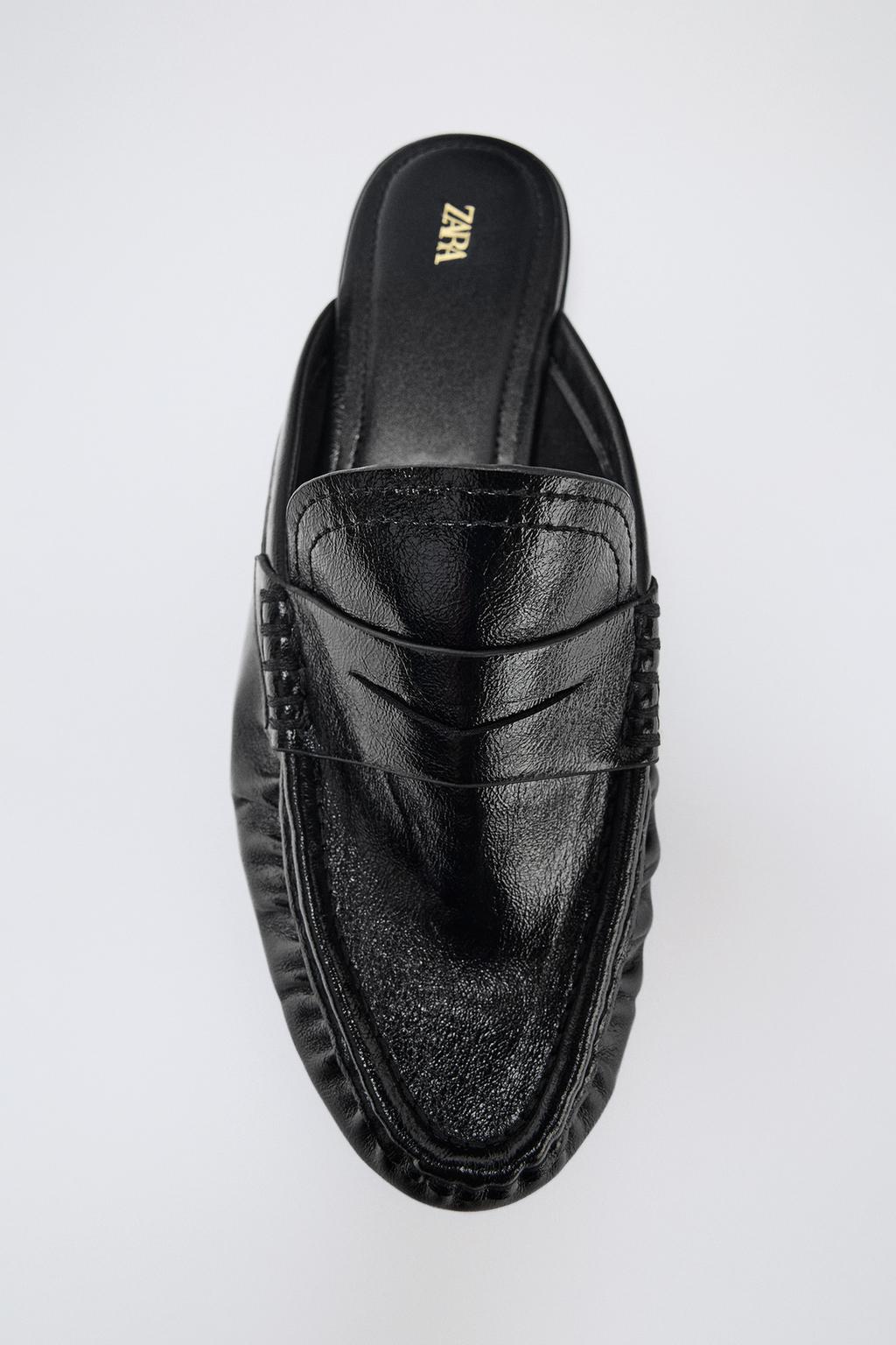 GATHERED MULE LOAFERS