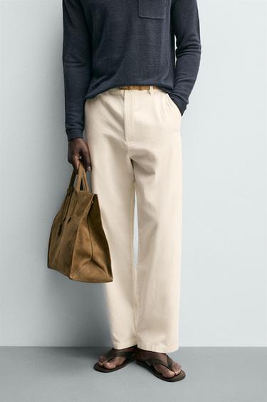 CHINOHOSE IM RELAXED FIT - Cremefarben von Zara