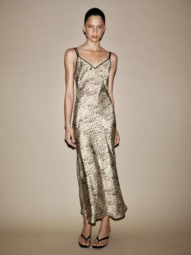 ANIMAL PRINT SATIN MIDI DRESS - Multicoloured by Zara